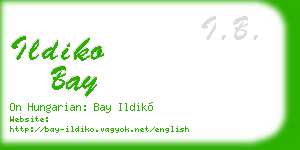 ildiko bay business card